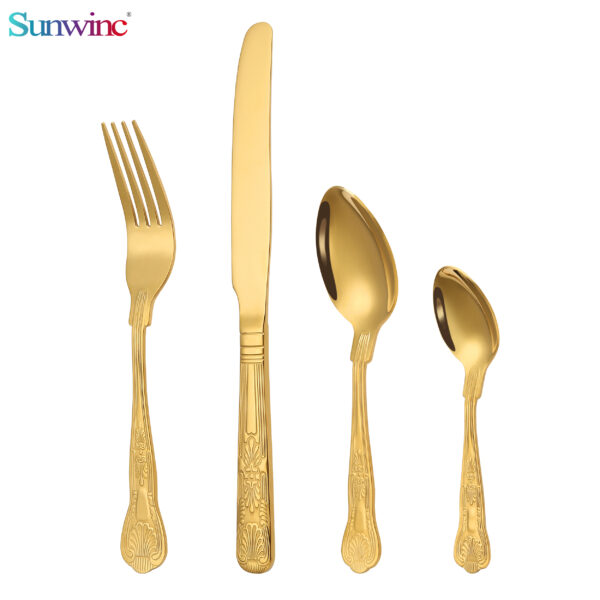 sw 014 tumble polish stainless steel hotel cutlery sets flatware sets