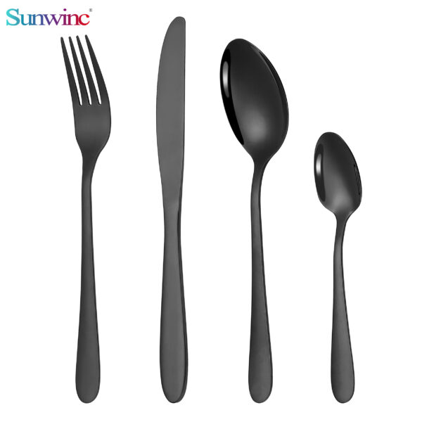 sw 014 tumble polish stainless steel hotel cutlery sets flatware sets