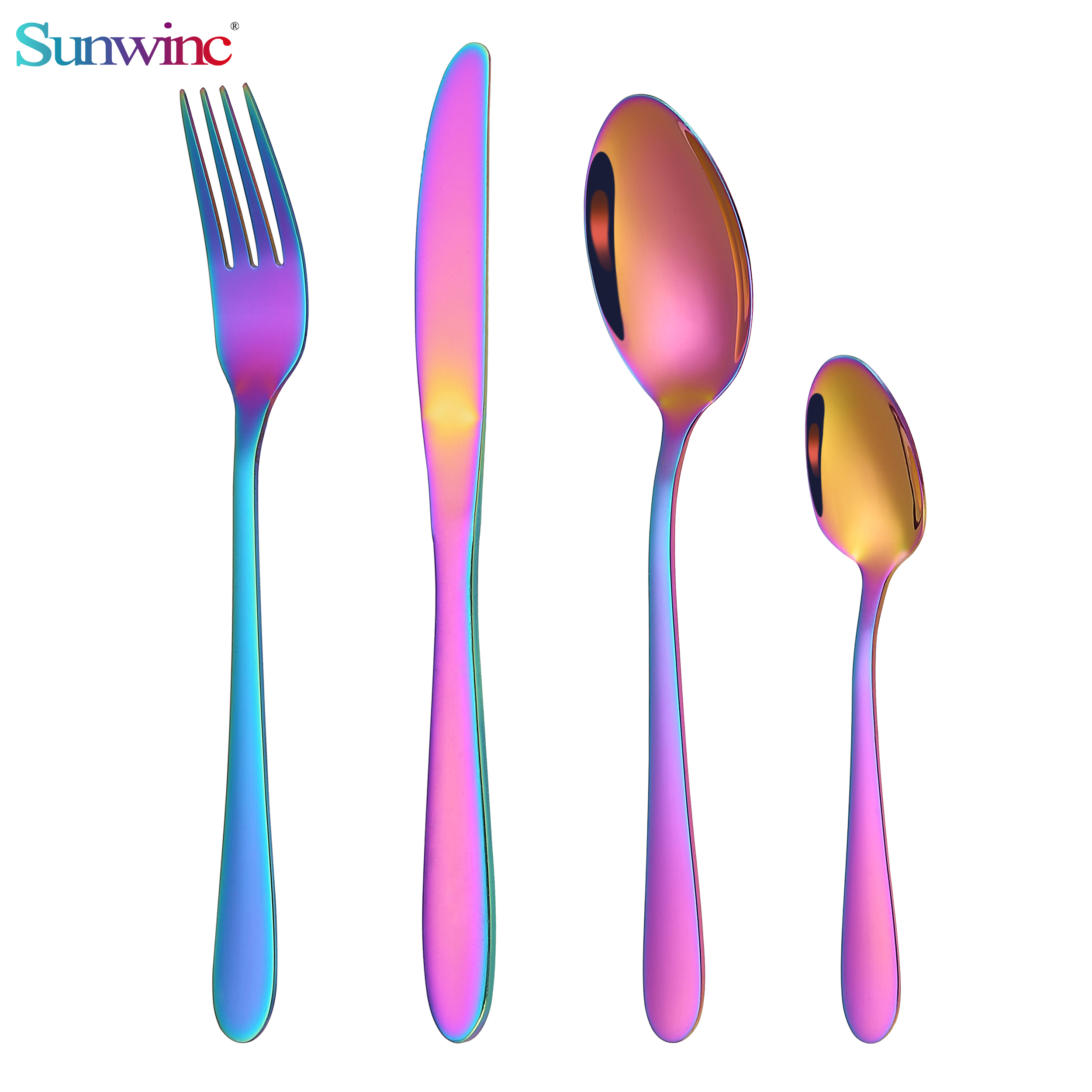 sw 014 tumble polish stainless steel hotel cutlery sets flatware sets