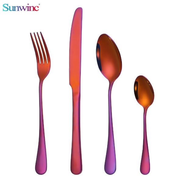 sw 014 tumble polish stainless steel hotel cutlery sets flatware sets