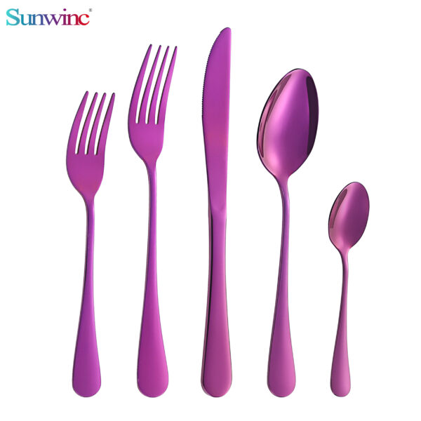 sw 014 tumble polish stainless steel hotel cutlery sets flatware sets