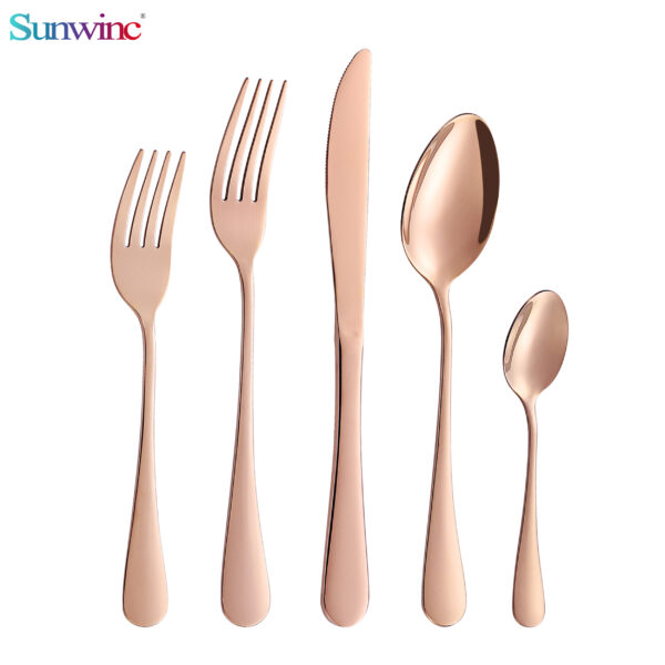 sw 014 tumble polish stainless steel hotel cutlery sets flatware sets