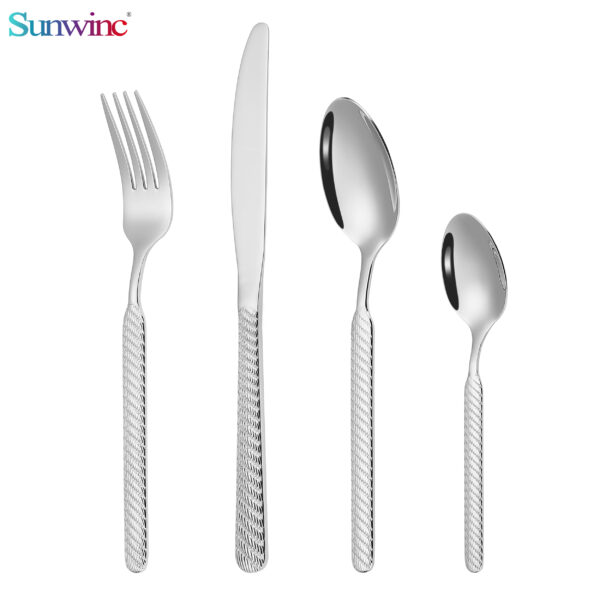 sw 007 trending products 2024 new arrivals martillos 304 acero inoxidable cuchillo tenedor y cuchara juego cubiertos