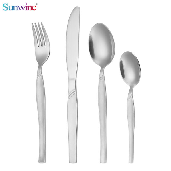 sw 038 18/0 hotel flatware bulk cutlery thick handle silverware 4pcs stainless steel cutlery set (复制)