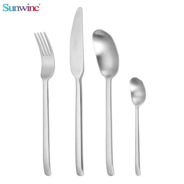 18/0 hotel flatware bulk cutlery thick handle silverware 4pcs stainless steel cutlery set