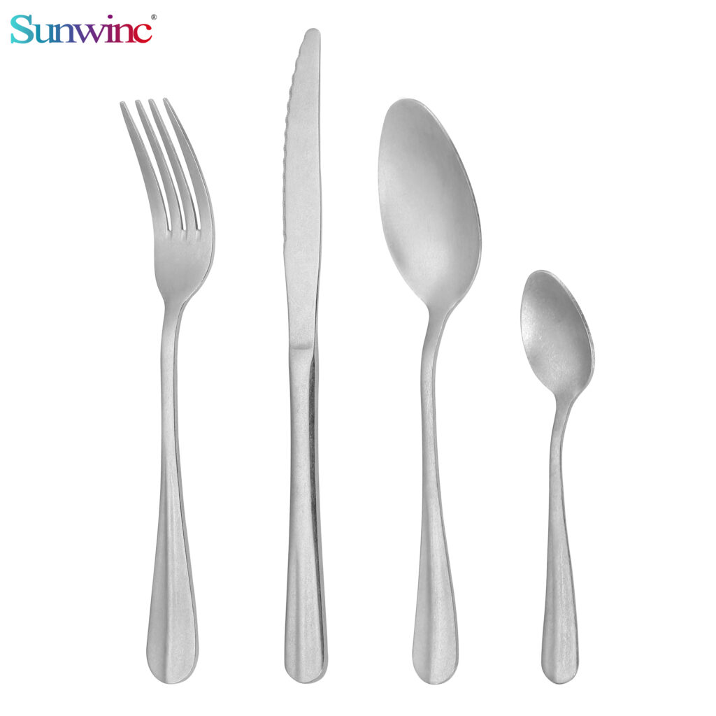 sw 044 trending products 2024 new arrivals hammers 304 stainless steel knife fork and spoon set cutlery