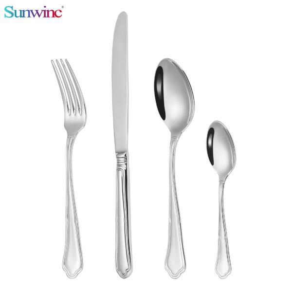 sw 044 trending products 2024 new arrivals hammers 304 stainless steel knife fork and spoon set cutlery