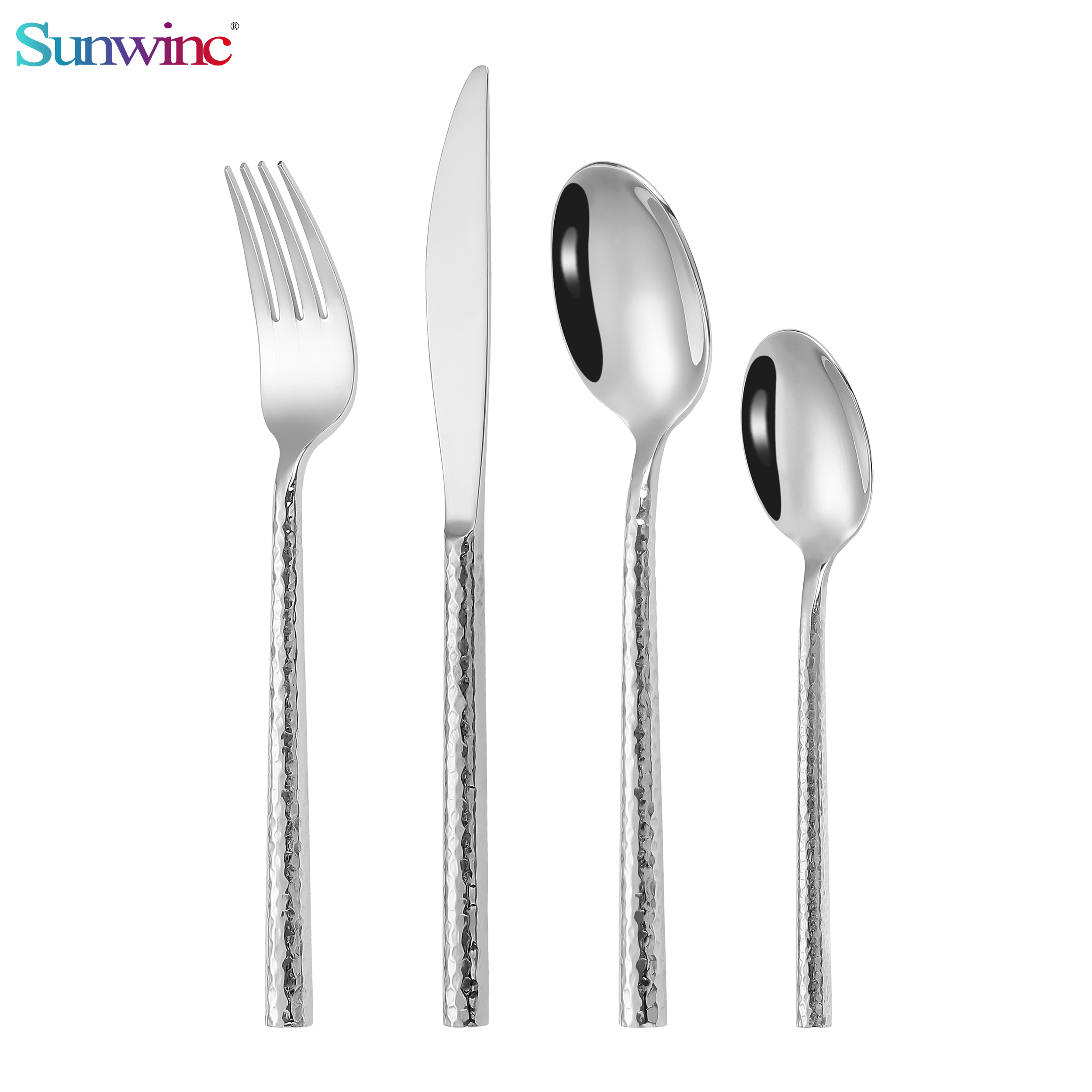 sw 044 trending products 2024 new arrivals martillos 304 acero inoxidable cuchillo tenedor y cuchara juego cubiertos