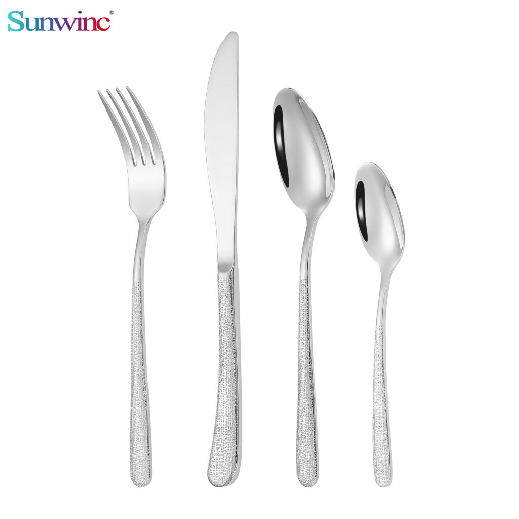 sw 044 trending products 2024 new arrivals hammers 304 stainless steel knife fork and spoon set cutlery