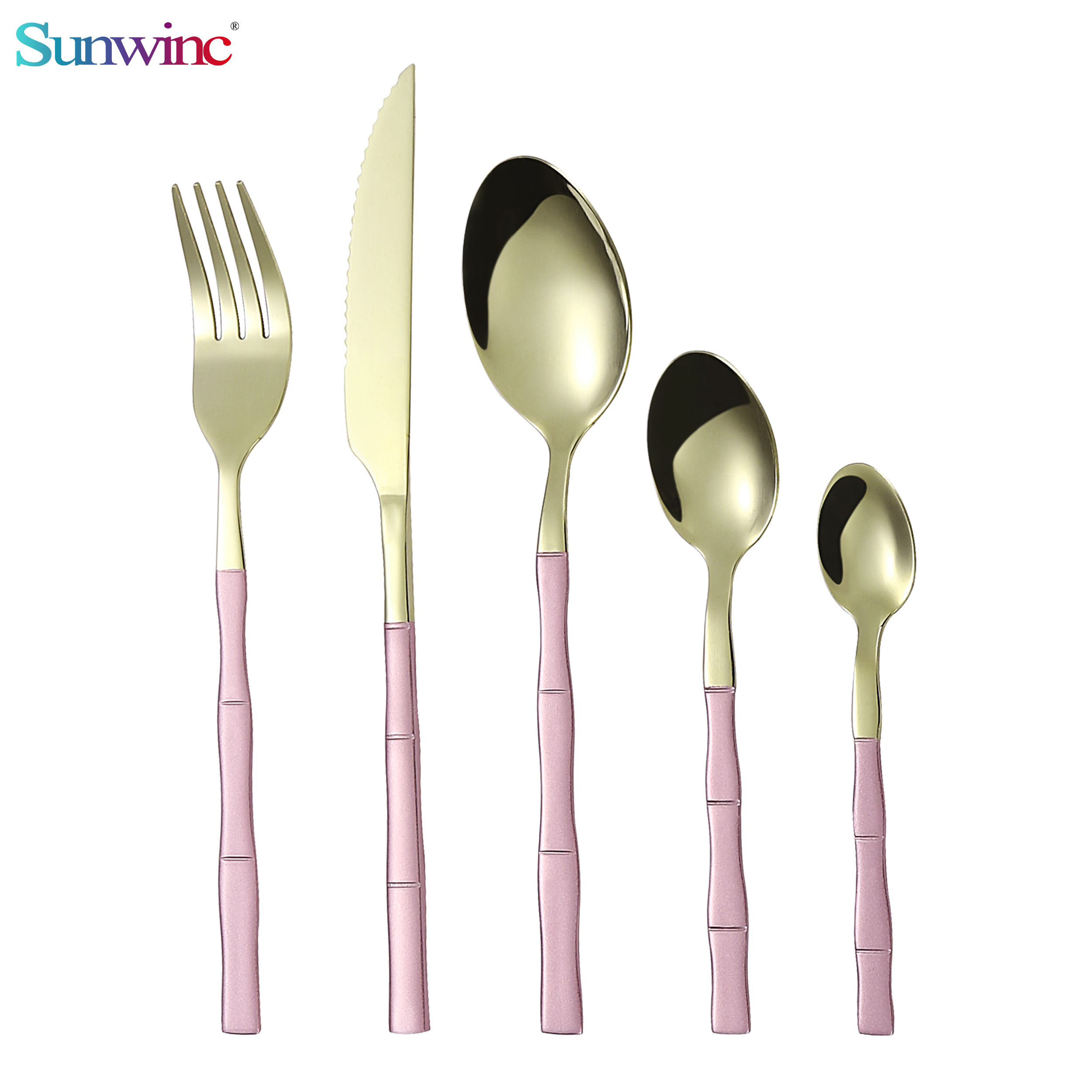 sw 014 tumble polish stainless steel hotel cutlery sets flatware sets