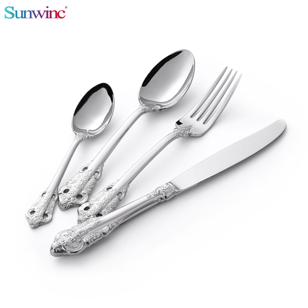 sw 044 trending products 2024 new arrivals hammers 304 stainless steel knife fork and spoon set cutlery