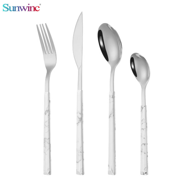 sw 044 trending products 2024 new arrivals hammers 304 stainless steel knife fork and spoon set cutlery