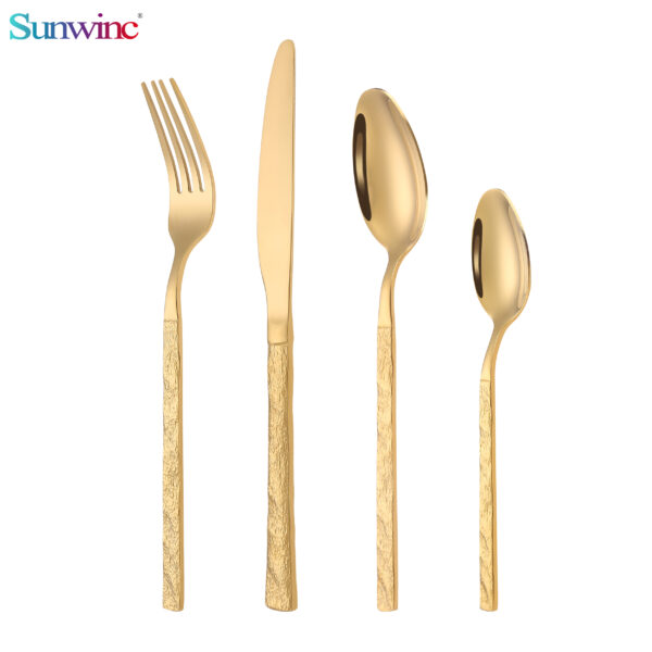 sw 014 tumble polish stainless steel hotel cutlery sets flatware sets